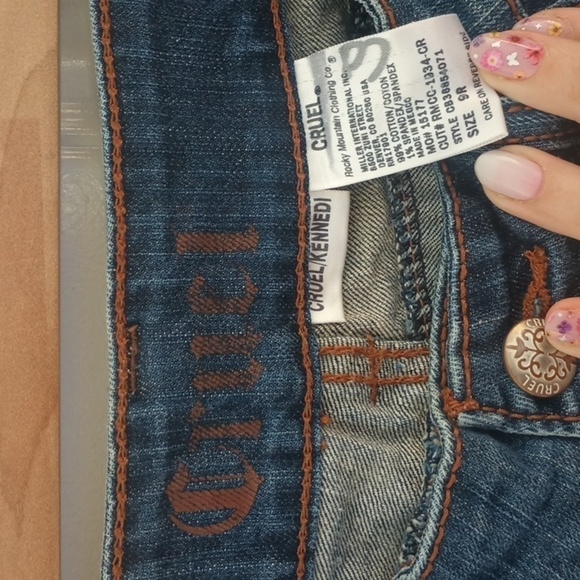 Cruel Kennedi dark wash jeans with rivet pockets size 9R - Picture 3 of 11